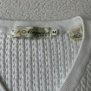 Magnolia White Sweater Vest w/ Masters Logo
